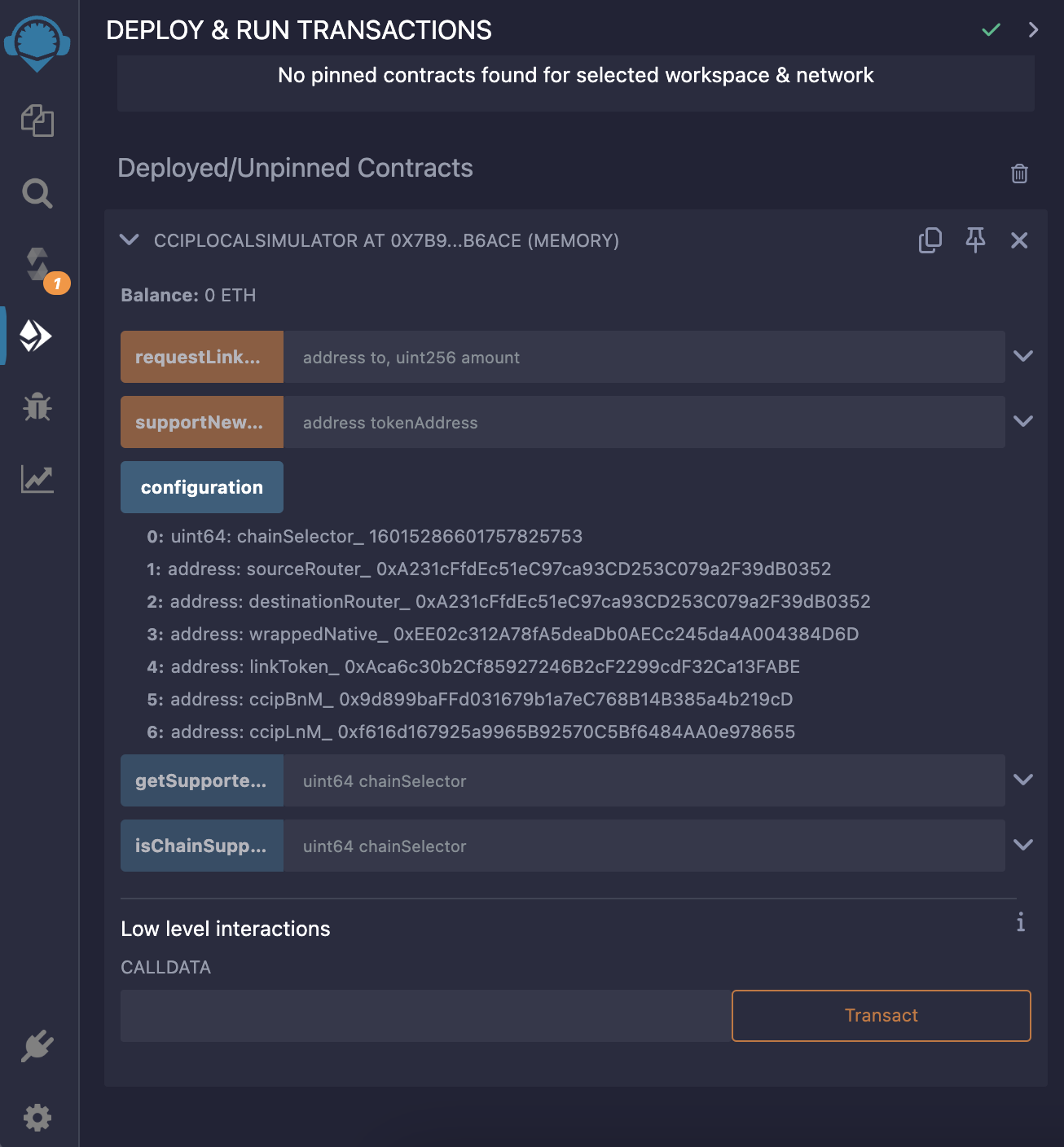 Calling the configuration function